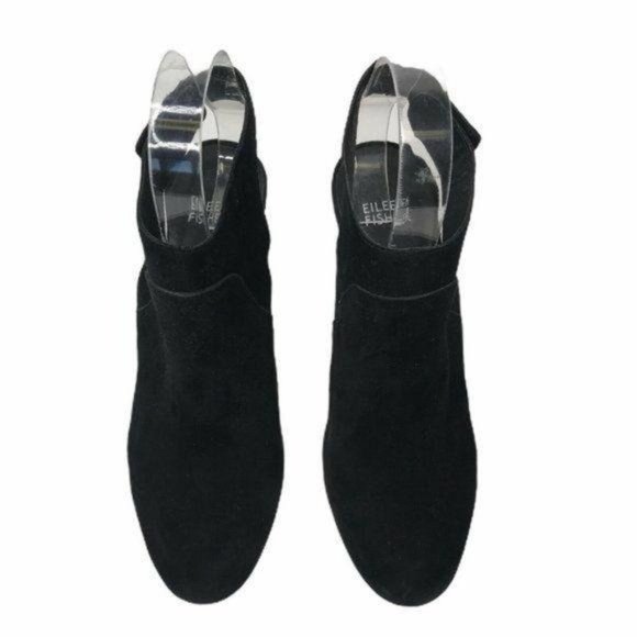 Eileen Fisher Suede Almond Toe Slingback Heels - Picture 3 of 11